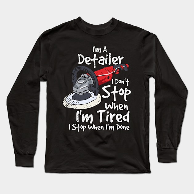 Auto Detailing Car Detailer Long Sleeve T-Shirt by Tom´s TeeStore